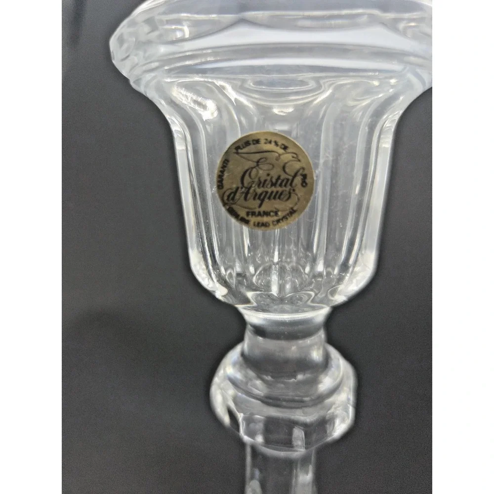 Cristal d'Arques 1991 Lead Crystal Candlestick Holders 8.25